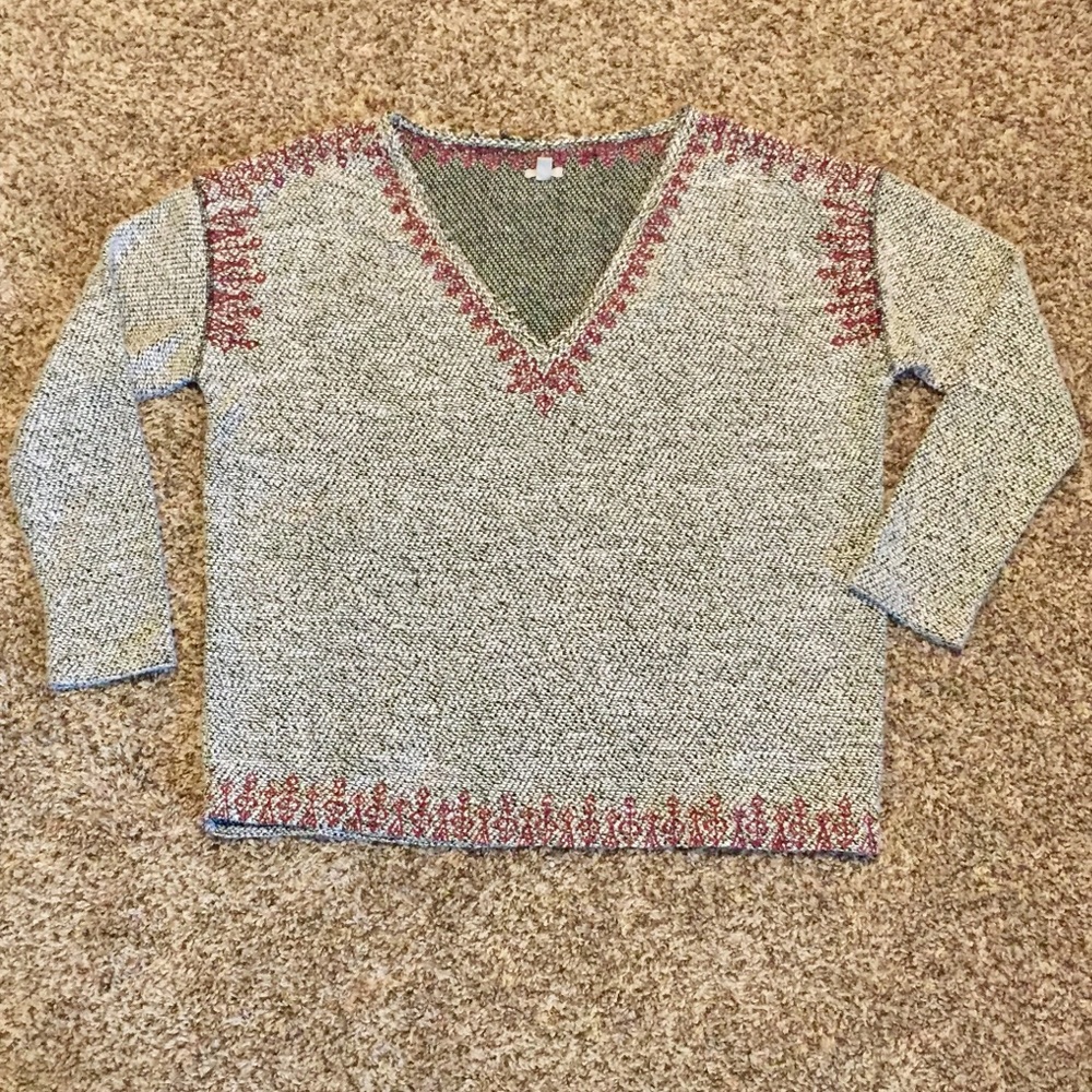 Black & white tweed slouchy sweater